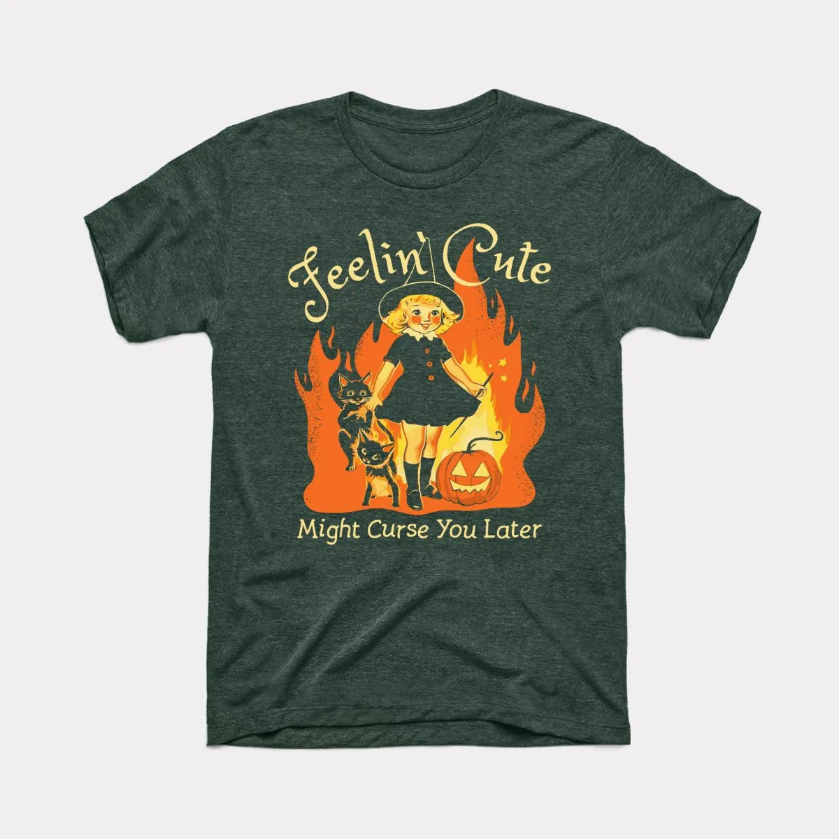 Feelin' Cute Might Curse You Later Adult Unisex Tee