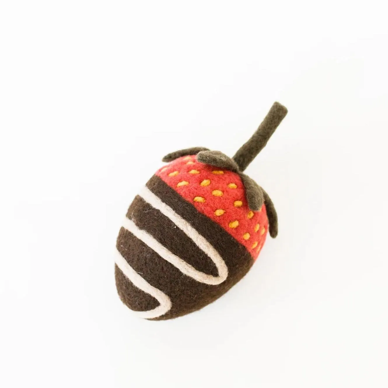 Felted Wool Strawberry Pincushion