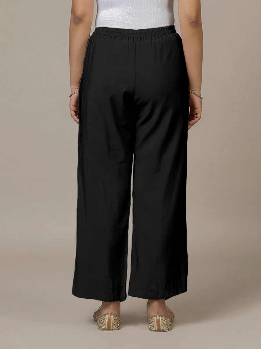 Fiza x Rozaana | Straight Pant in Raven Black