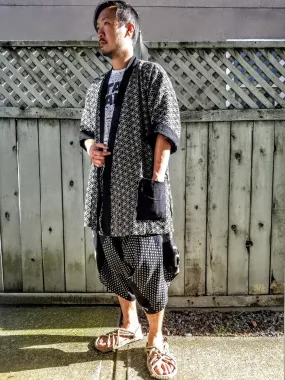 Flower of Life Traditional Sashiko Noragi Kimono