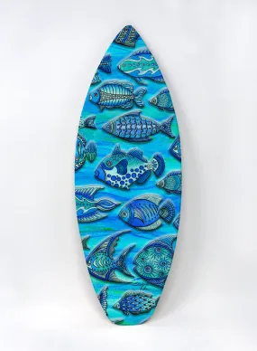 Funky Fish Surfboard Wall Art