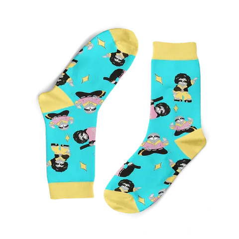 Funky Sock Co Bamboo Socks - Funkalicious Disco Sloths