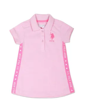 Girls Brand Tape Pique Polo Dress