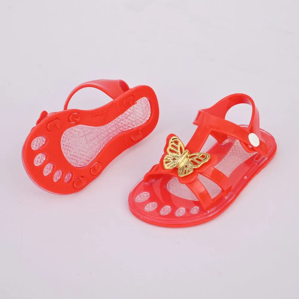 Girl's Butterfly Design Rubber Sandals