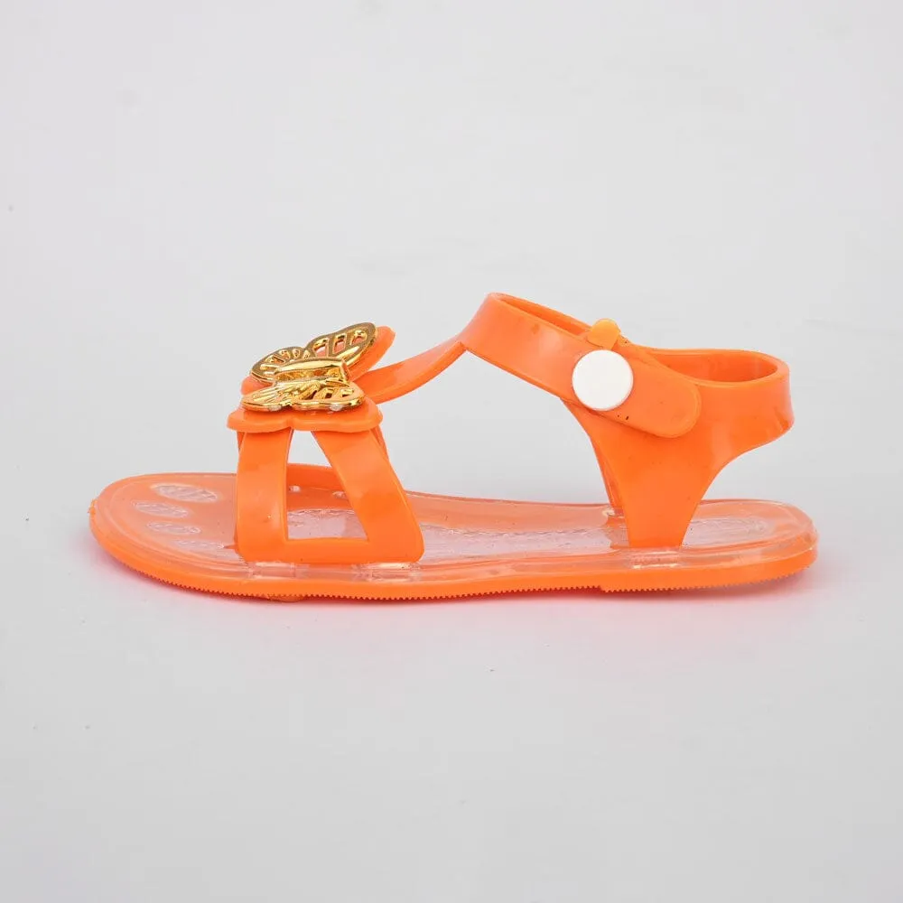 Girl's Butterfly Design Rubber Sandals