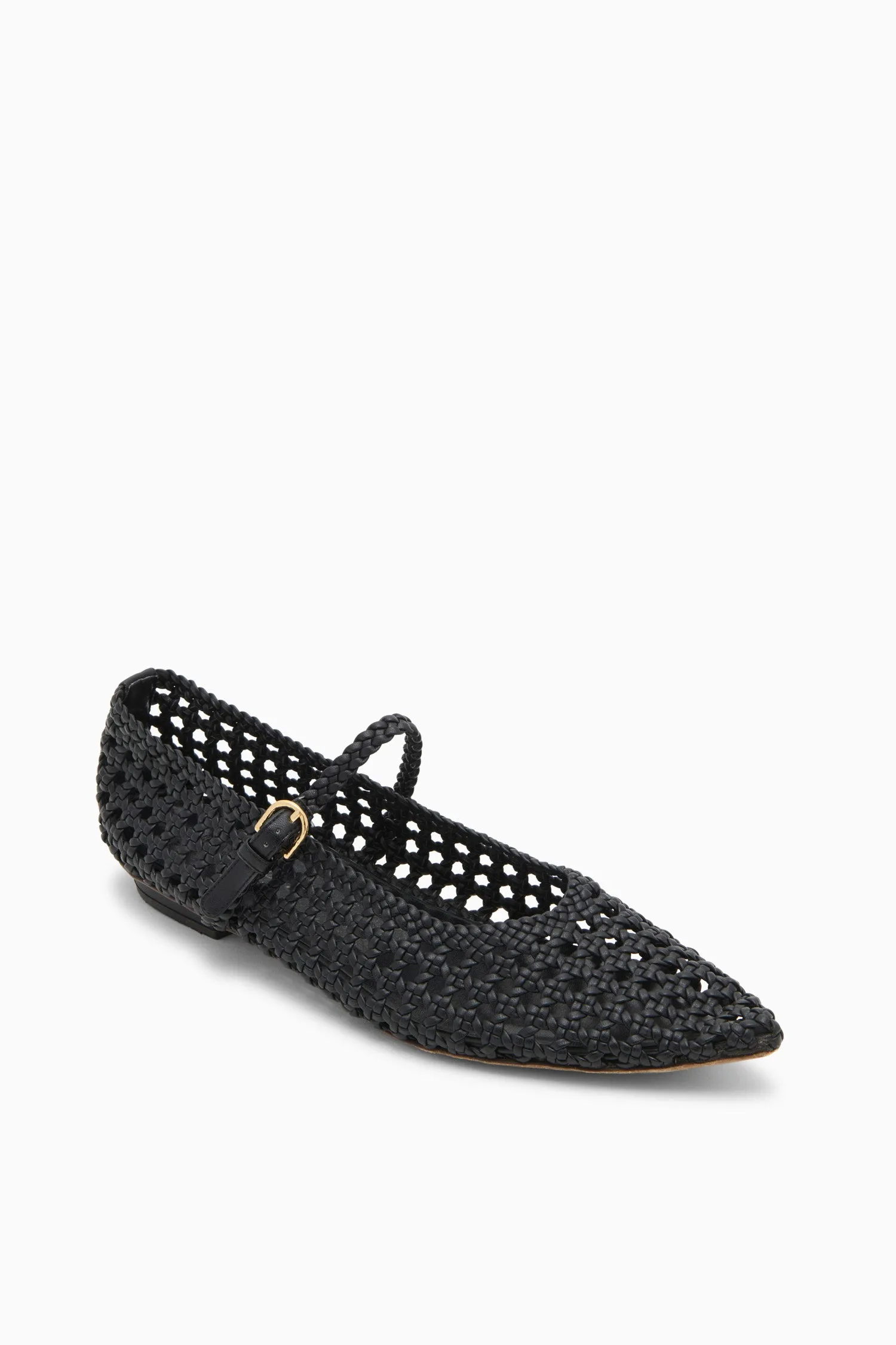 Gracie Pointy Toe Flat - Noir