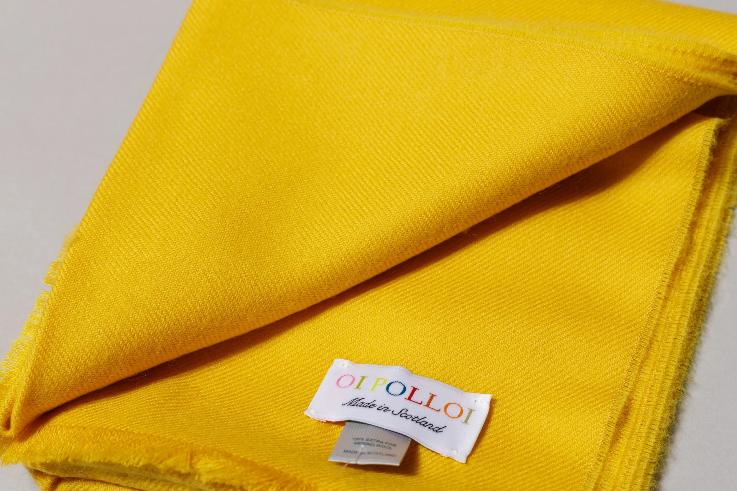 Johnstons of Elgin Extra Fine Merino Scarf (Yellow)