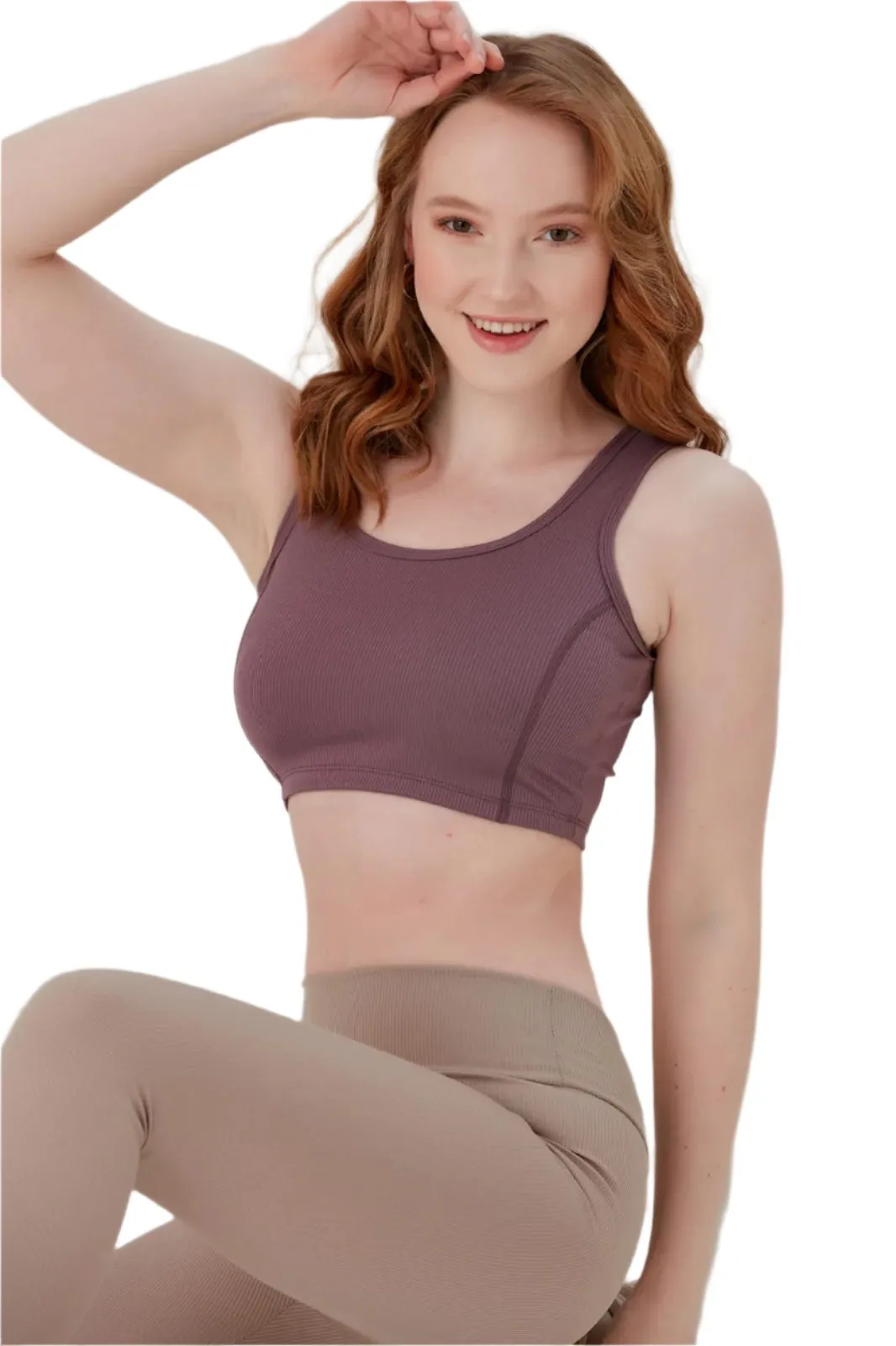 Juniors' and Women's Unlined Sports Top Activewear, Comfortable Soft Bra for Yoga, Walking, Sports