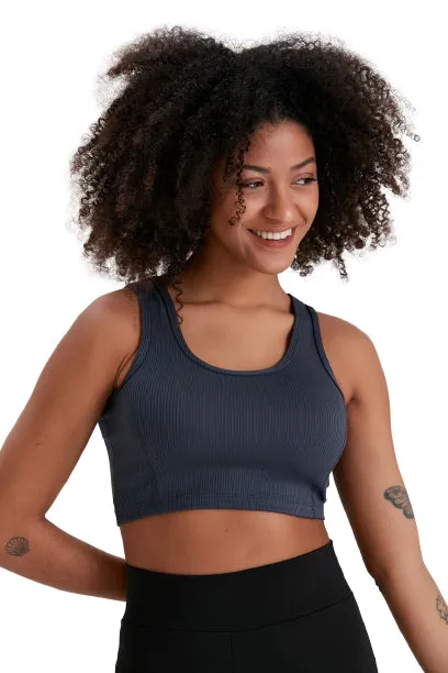 Juniors' and Women's Unlined Sports Top Activewear, Comfortable Soft Bra for Yoga, Walking, Sports