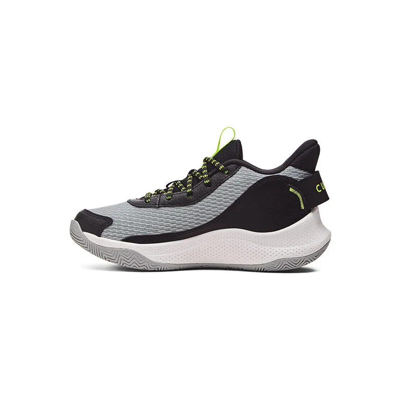 Kid's Grade School Curry 3Z7 Gray/Black/Yellow