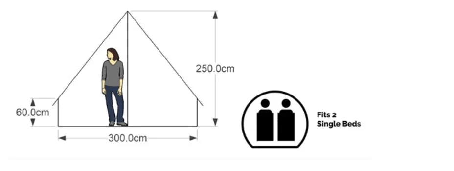 Luxury Camping Tent, Glamping Tent Oxford Cloth Waterproof and Mildew Proof Different Sizes