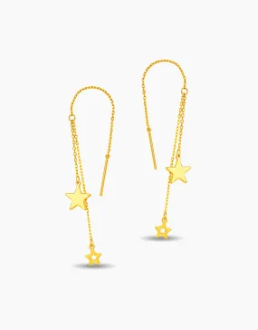 LVC 9IN Starry Cascade 999 Gold Earrings