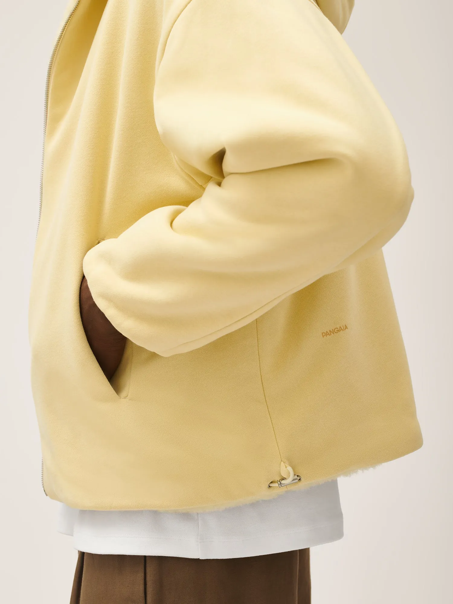 Mens Archive Recycled Wool Fleece Reversible Bomber Jacket—rind yellow