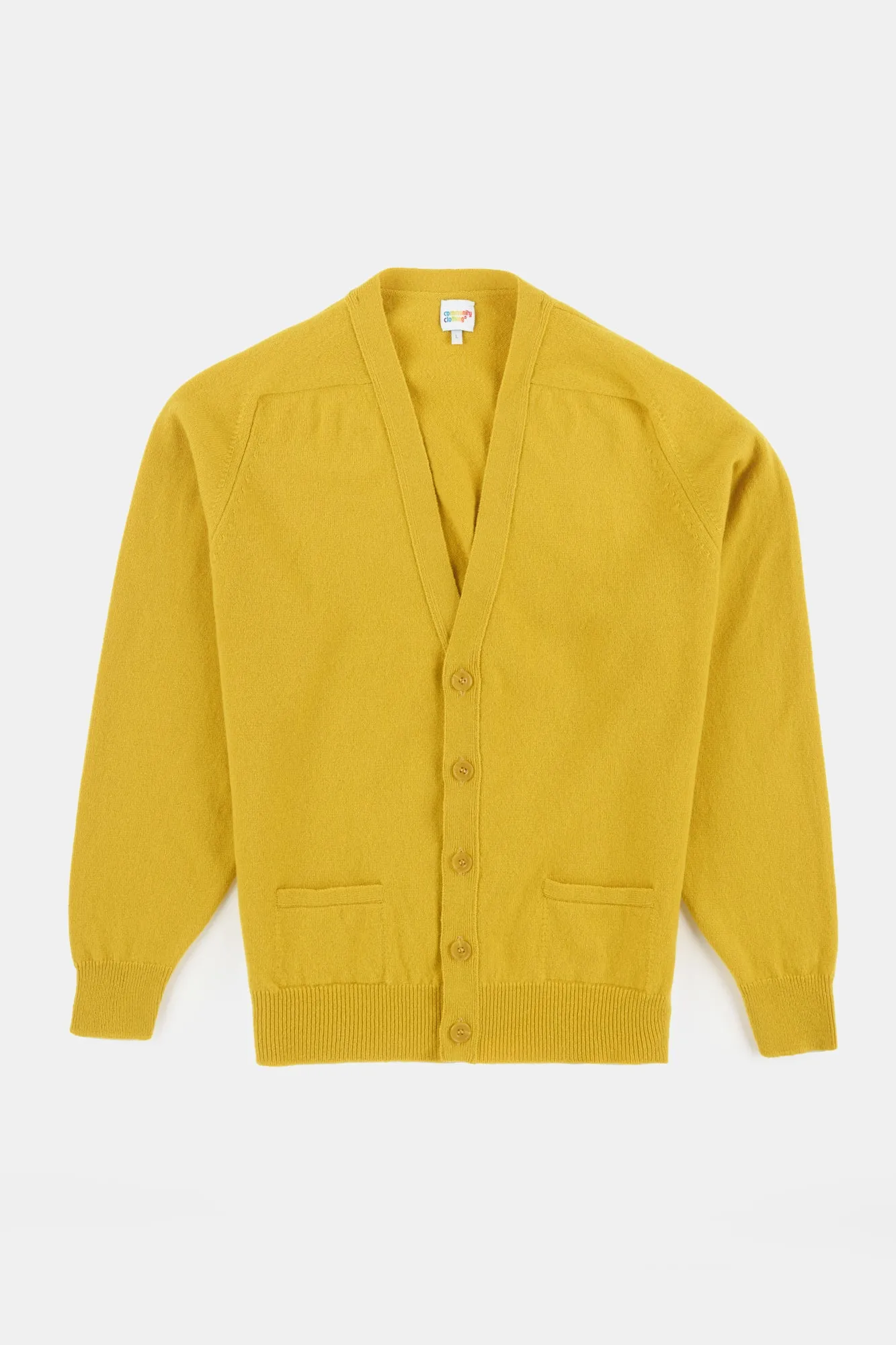 Men's Lambswool Cardigan - Piccalilli Yellow