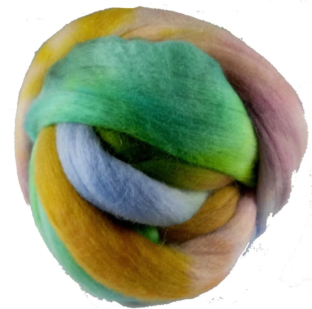 Merino Wool Roving, Spring Meadow