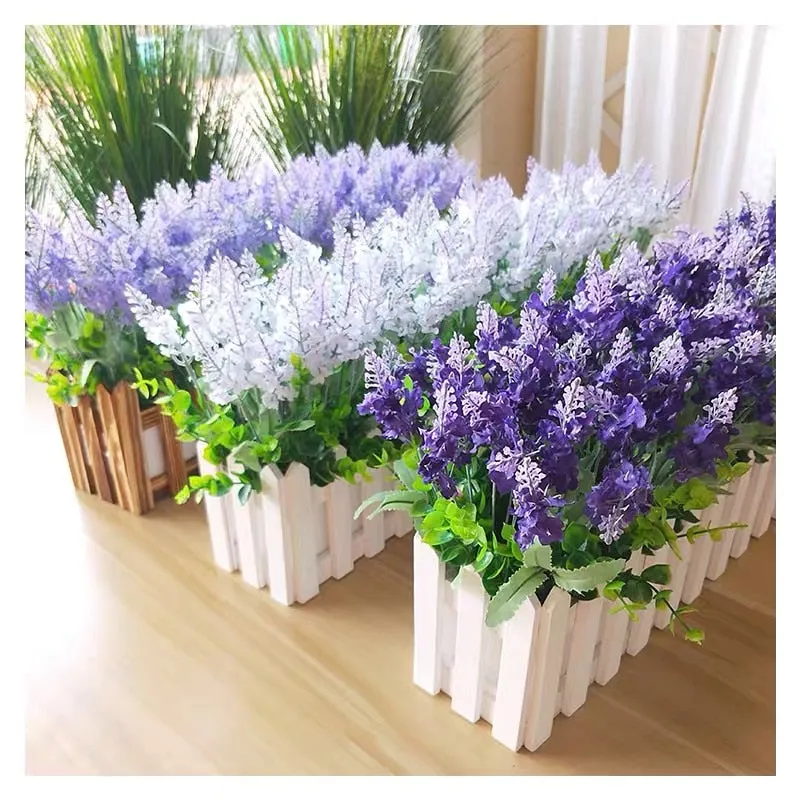 Plastic Lavender Bundle Fake Plants