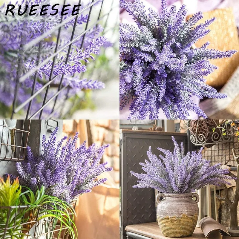 Plastic Lavender Bundle Fake Plants