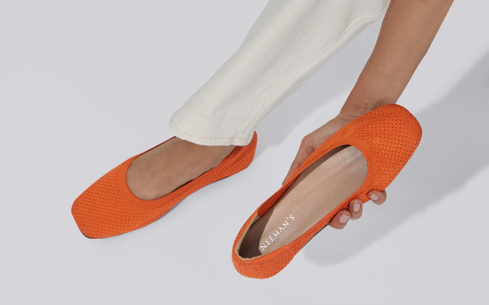 Plush Square Flats : Apricot