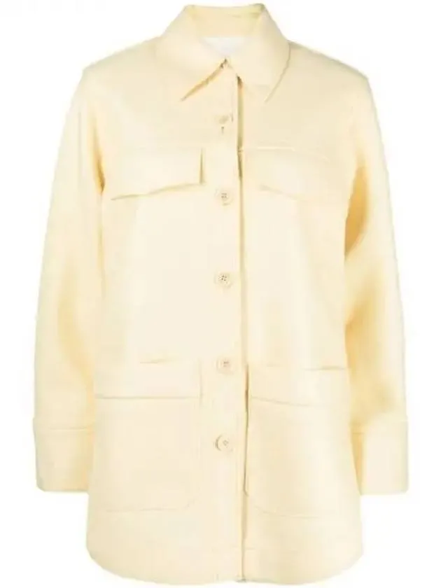 Rodebjer AVRIL yellow virgin wool coat 271948