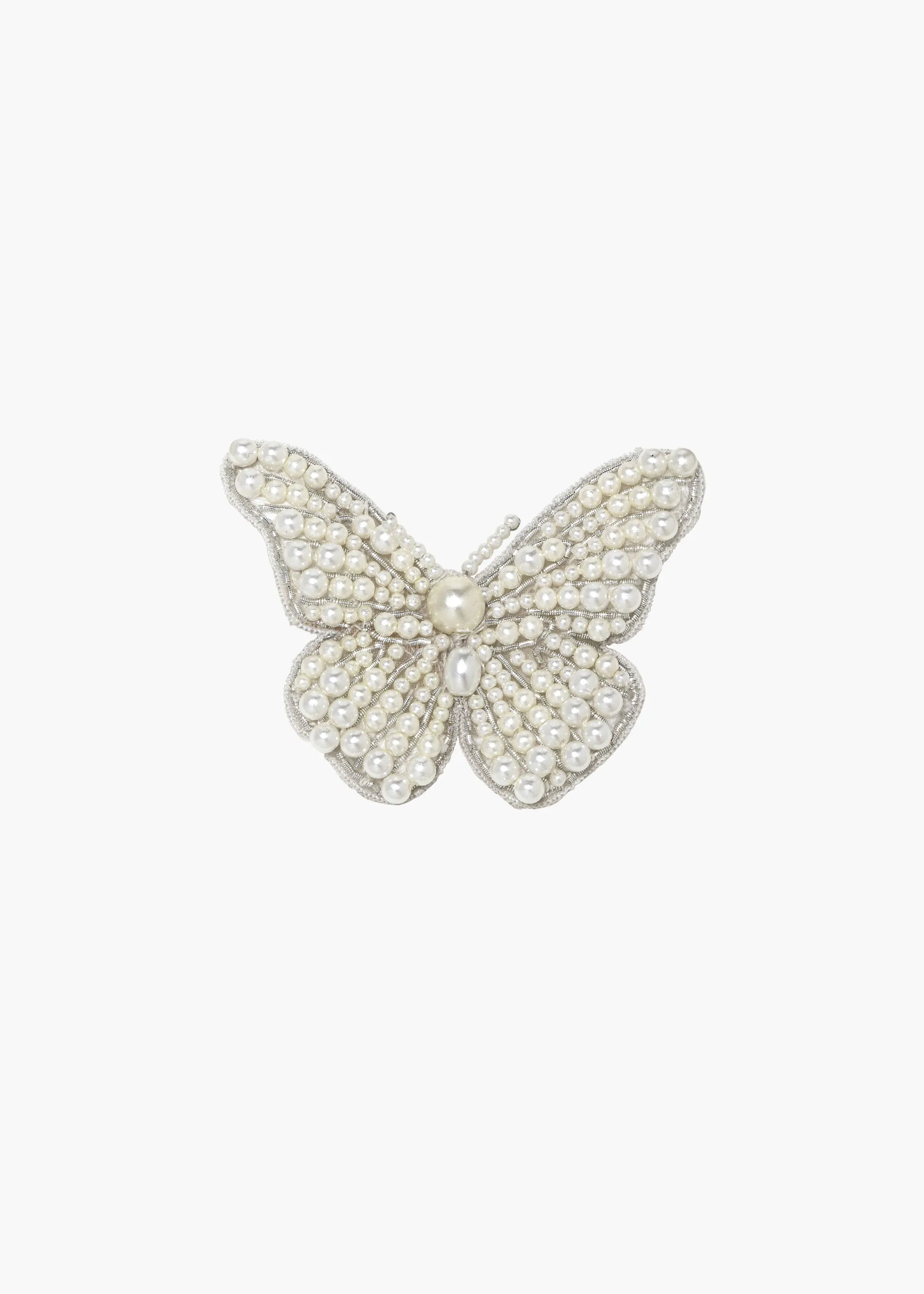 Small Greta Pearl Butterfly Clip -- Pearl