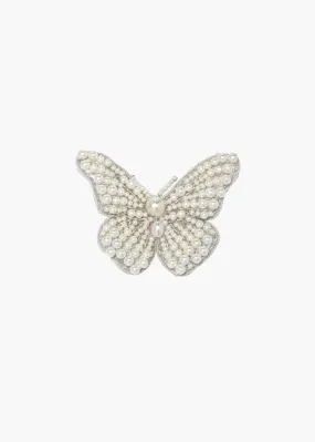 Small Greta Pearl Butterfly Clip -- Pearl