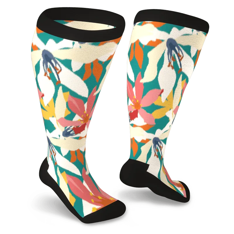 Tropical Bliss Non-Binding Diabetic Socks