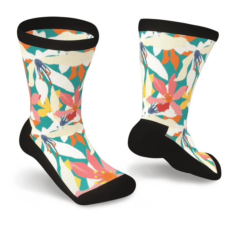 Tropical Bliss Non-Binding Diabetic Socks