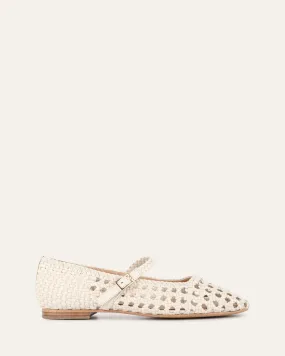 WILLIS CASUAL FLATS OFF WHITE LEATHER