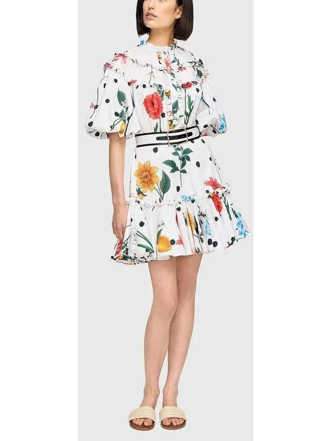 Women’s Belted Printed Mini Dress